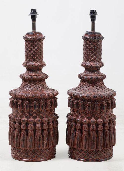 Pair of table lamps, 20th century