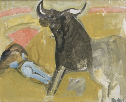 FRANCISCO BORES, “Tauromaquia”, 1951, Gouache sobre papel