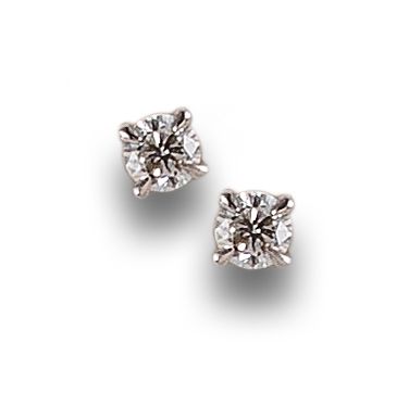 DIAMOND STUD EARRINGS, IN WHITE GOLD