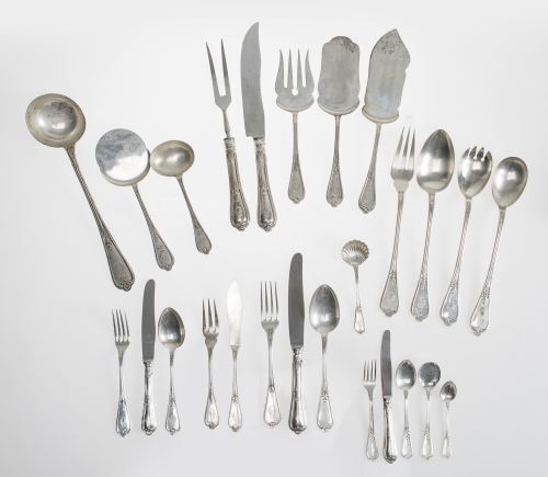 Spanish silver cutlery, 916 grade, 20th century