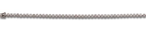 PULSERA RIVIERE DE DIAMANTE, EN ORO BLANCO