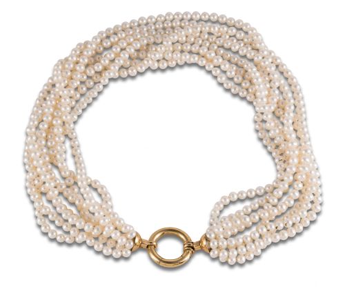 PEARL AND GOLD CHOKER