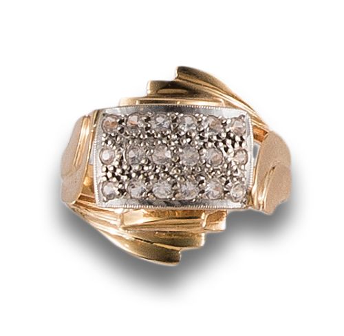 1940&#39;S STYLE RING, MADE OF ZIRCONIA AND GOLD