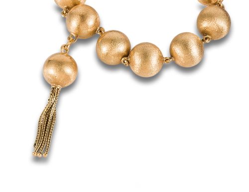 YELLOW GOLD BALL BRACELET