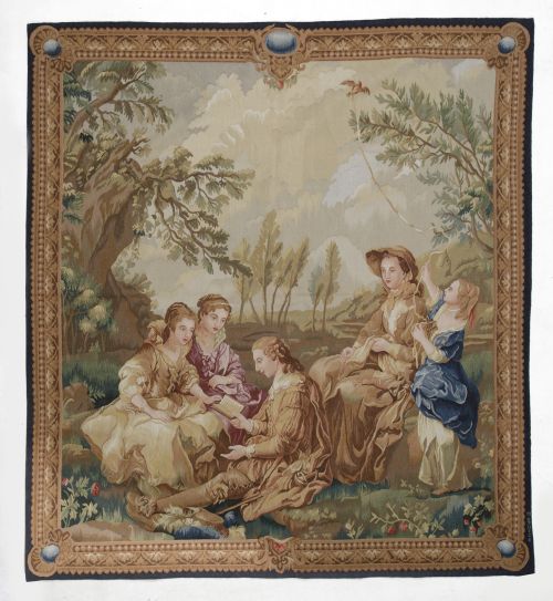 "Country scene", tapestry, M. Stuyck, Spain, 20th century