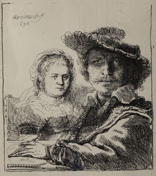 REMBRANDT HARMENSZ VAN RYJN, "Autorretrato con Saskia", Gra