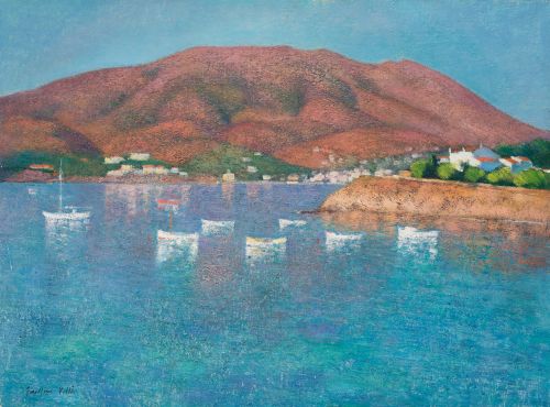 GUILLEM VILLA BASSOLS, "Reflexes. Cadaqués", Óleo sobre lie