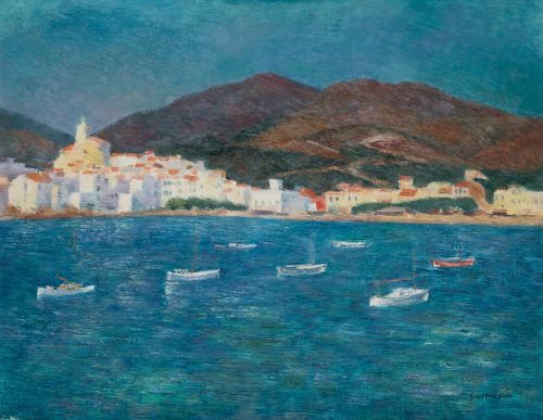 GUILLEM VILLA BASSOLS, "Vista del poble, Cadaqués", 1984, Ó