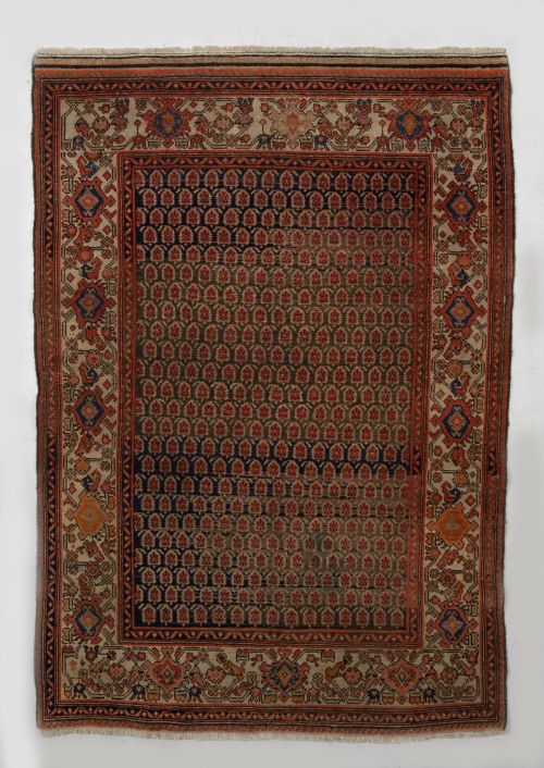 Hand knotted wool Persian Malayer rug