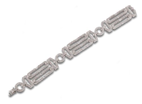 ART DECO STYLE BRACELET IN WHITE GOLD AND DIAMONDS