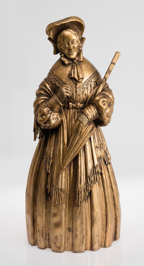 Carved and gilded wooden figure of Doña Mariqueta