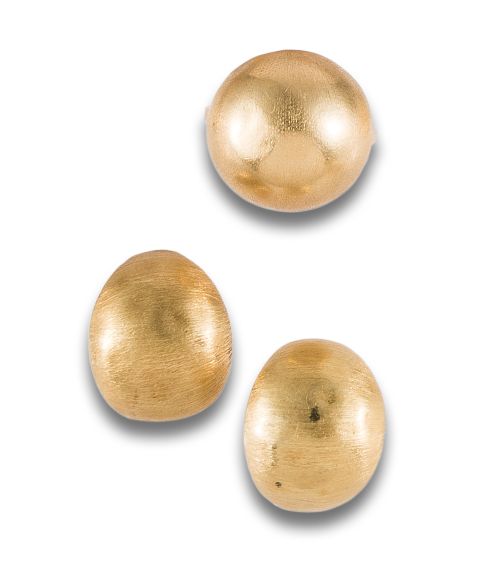 SET OF YELLOW GOLD BOMBES EARRINGS AND RING