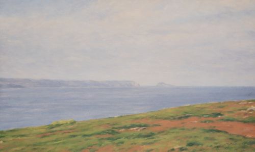 RAMON PEÑAS VAZQUEZ, "Costa de Aviles" , Óleo sobre madera