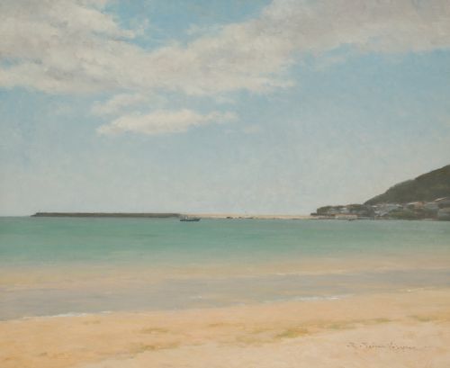 RAMON PEÑAS VAZQUEZ, "Marina. Finisterre", Óleo sobre mader