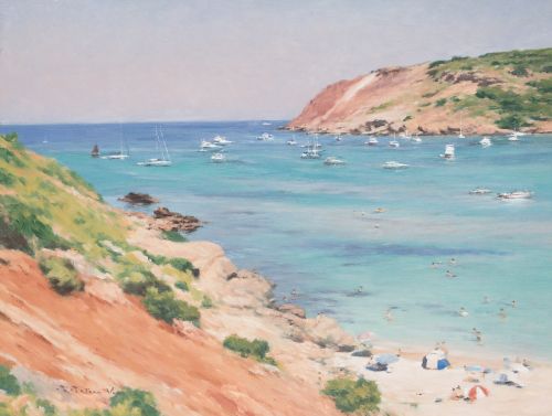 RAMON PEÑAS VAZQUEZ, "Cala Algairens. Menorca", Óleo sobre