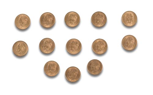 ARRAS - THIRTEEN COINS OF THE UNITED MEXICAN STATES