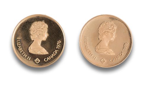 LOTE DE DOS MONEDAS CONMEMORATIVAS CANADIENSES DE 1976