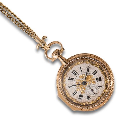 RELOJ DE BOLSILLO SABONETA DE DAMA EN ORO AMARILLO