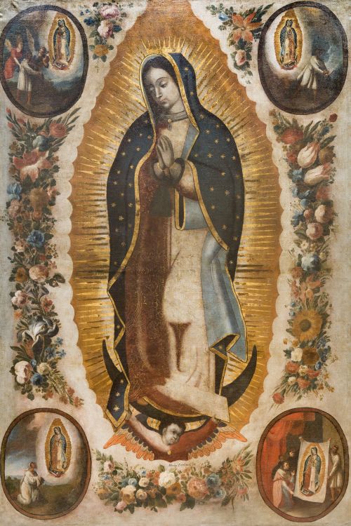 NICOLAS ENRIQUEZ Mexico (1704 / 1790) "Virgin of Guadalupe"