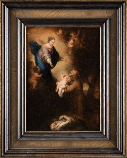 SEGUIDOR DE BARTOLOMÉ ESTEBAN MURILLO, "Aparición de la Vir