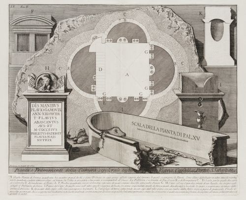 GIOVANNI-BATTISTA PIRANESI, "Pianta e Frammenti della Camer