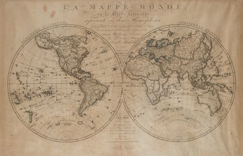 EUSTACHE  HÉRISSON, "La mappe-monde ou le globe terrestre,