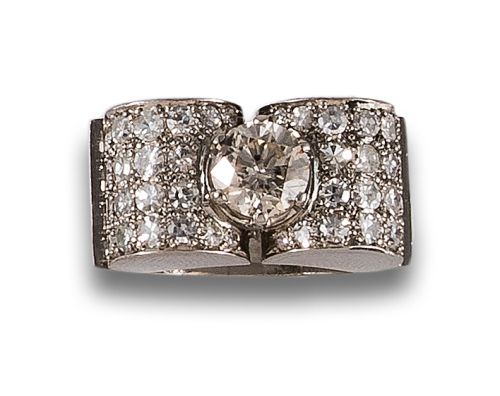 CHEVALIER DIAMOND RING, IN PLATINUM