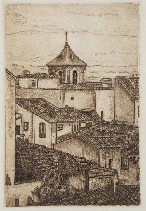 JORGE PERELLÓN, "Iglesia de san Juan", Aguafuerte y aguatin