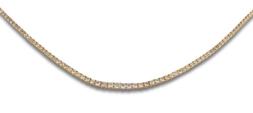 RIVIERE DIAMOND CHOKER, IN YELLOW GOLD