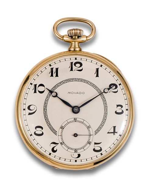 LEPINE MOVADO POCKET WATCH IN YELLOW GOLD