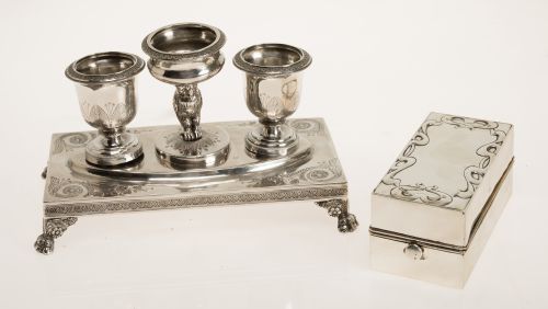 Sterling silver practitioner&#39;s box, Birmingham, silversmith