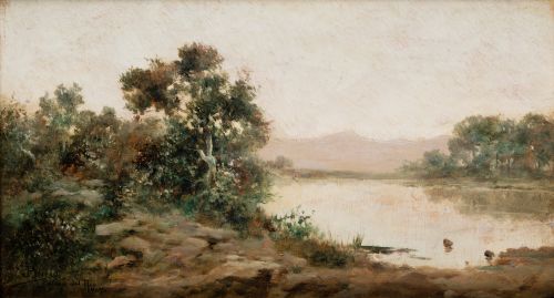 JOSÉ PINELO LLULL, "Paisaje de Palma del Rio", 1907, Óleo s