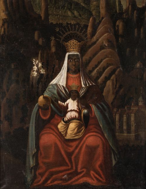 ESCUELA ESPAÑOLA, SPANISH SCHOOL (17th century) "Virgin of