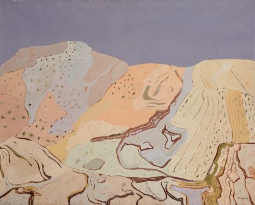 MANUEL  MARTOS, "Viñedos", 1974, Óleo sobre lienzo