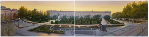 MANUEL  TERÁN, "Plaza de Oriente, Madrid", 2024, Óleo sobre