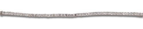 PULSERA RIVIERE DE DIAMANTES, EN ORO BLANCO