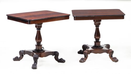 Pair of William IV style side tables, 20th century