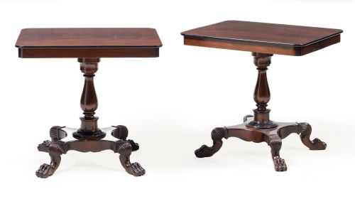 Pair of William IV style side tables, 20th century