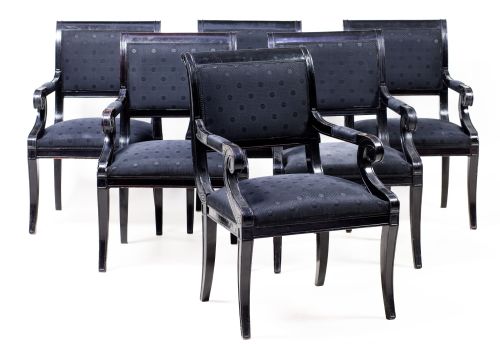 Six William IV style armchairs, 20th century