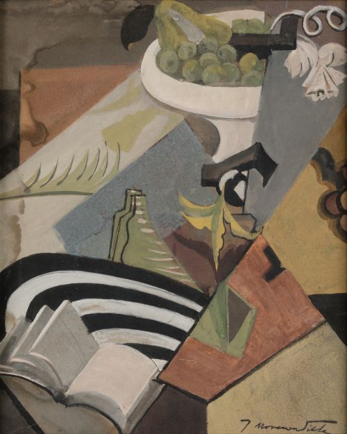 JOSÉ MORENO VILLA, “Bodegón con libro abierto”, 1924, Gou