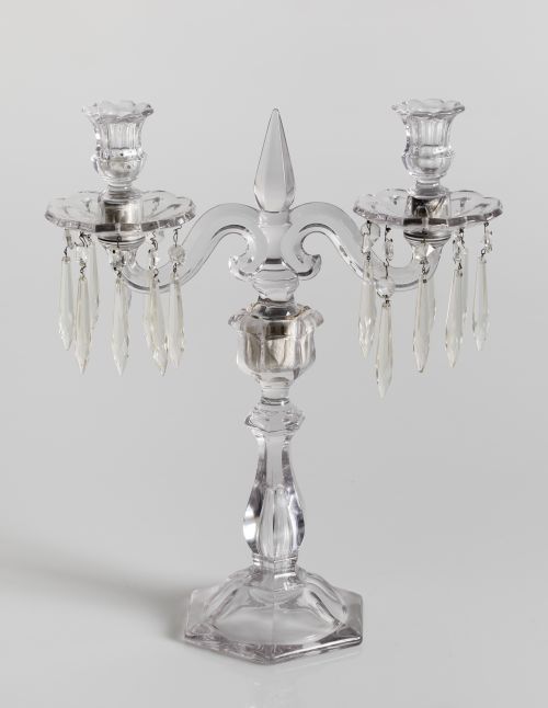 Candelero de cristal Francia, S.XIX