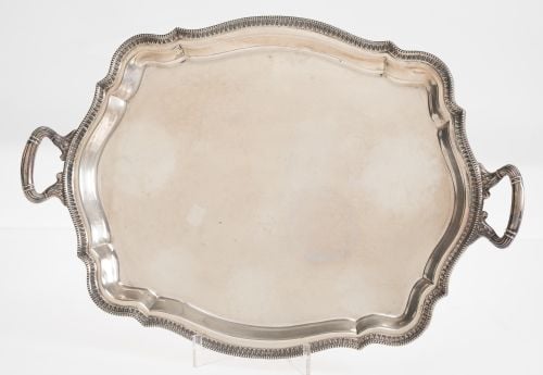 Sterling silver tray, 925, Camusso, Peru, 20th century