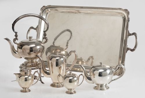 925 Sterling silver coffee and tea set, Camusso, Peru, 20th