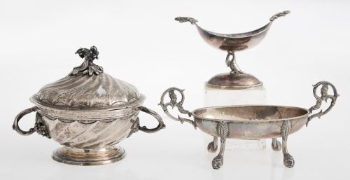 Lot of two Spanish silver chofetas, 19th century