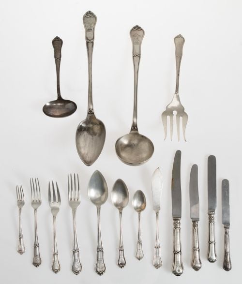 Spanish silver cutlery, 916 grade, 20th century