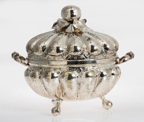 Soup tureen with silver lid, Bolivia, 20th century