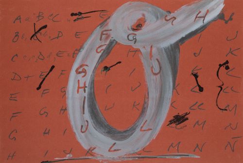 ANTONI TÀPIES, "Lettre O", 1972, Litografía