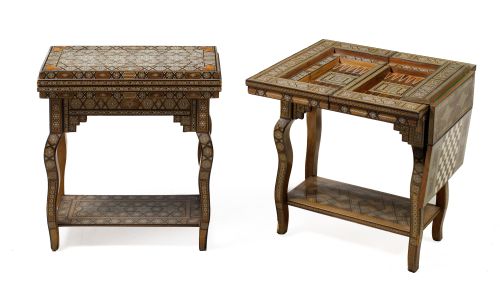 Pair of gaming tables, Syria, 20th century