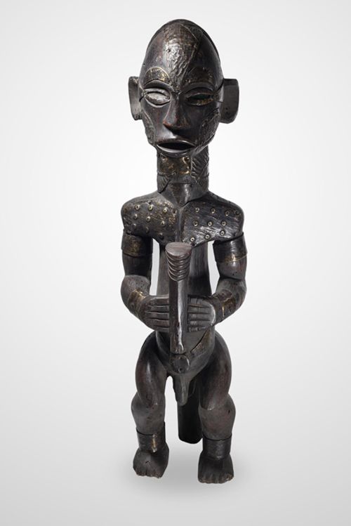 Guardian statue of Fang reliquary, Equatorial Guinea, c. 19