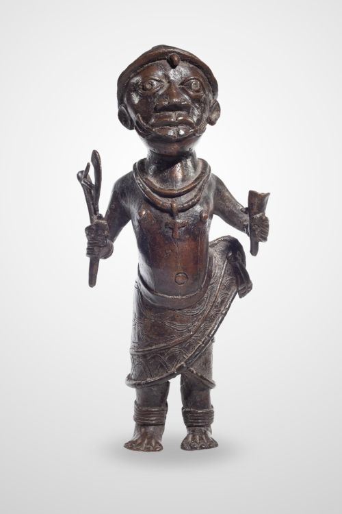 Bronze statuette Benin, Nigeria, c. 1950